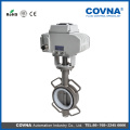 DN65 wafer connection air water electirc actuator butterfly valve